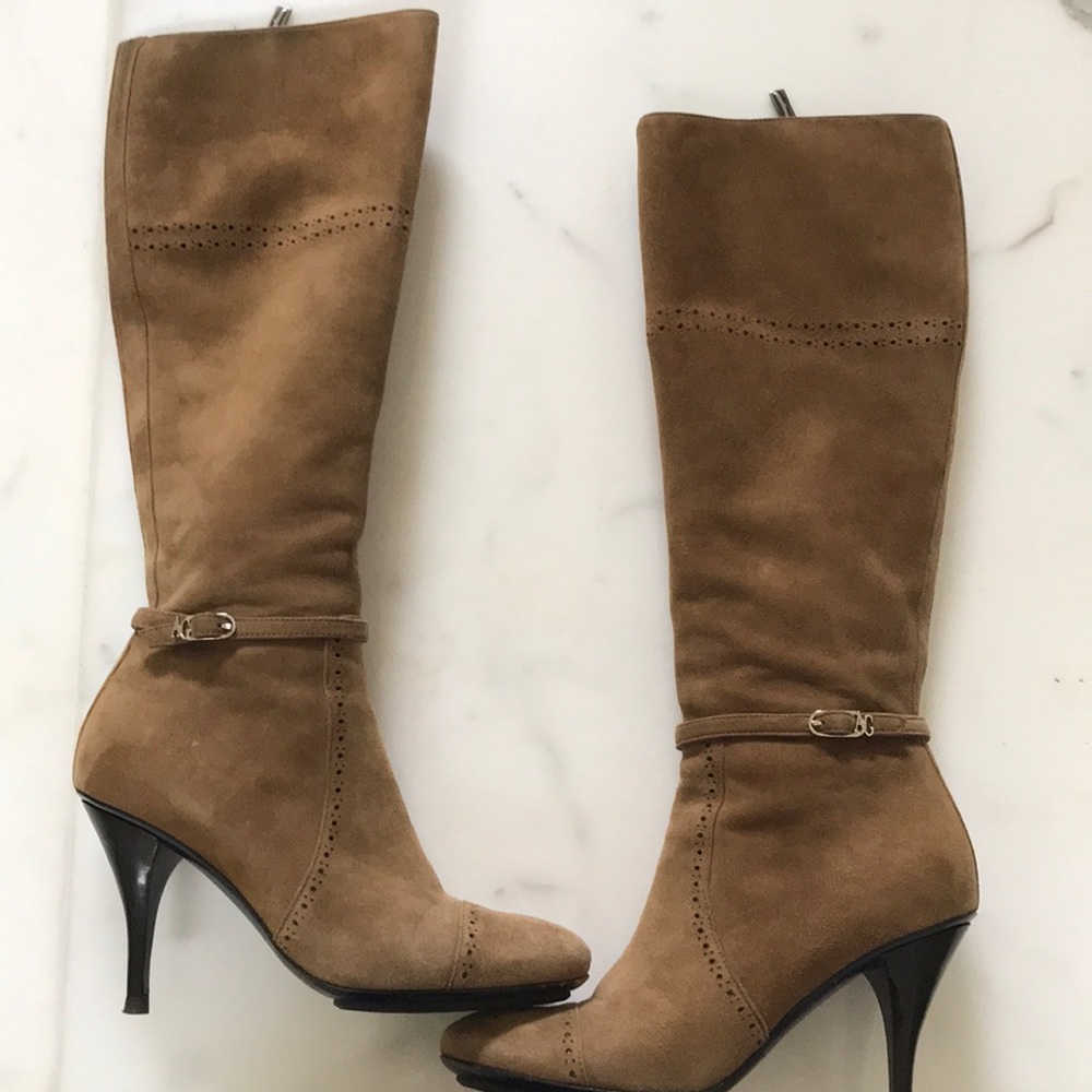 🛍Italy Alberto Guardiani 36.5 Camel Suede Boots